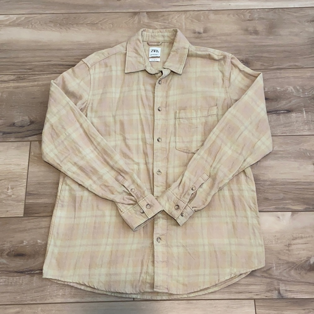 Zara Mens Plaid Shirt Size Large